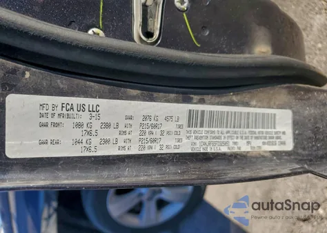 2015 Jeep Patriot Latitude из США, поврежденный, VIN 1C4NJRFB5FD325051